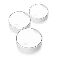Wireless Router TP-LINK Wireless Router 3-pack 3000 Mbps Mesh Wi-Fi 6 1x10/100/1000M 1x2.5GbE...