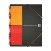 Kaustik spiraalköites A5+ ruuduline OXFORD Meetingbook kummiga plastkaaned 80 lehte