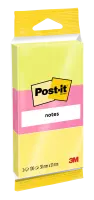 Märkmepaber 38x51mm POST-IT neoonvärvid 3x100 lehte