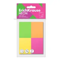 Märkmepaber 40х50mm ERICH KRAUSE Neon 4 värvi x100 lehte