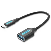 CABLE USB3.1C MALE TO A FEMALE/0.15M BLACK CCVBB VENTION