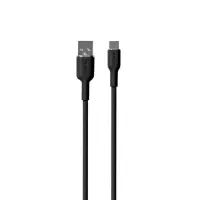 Puro Soft, USB-A / USB-C, 1,5 m, must - Kaabel