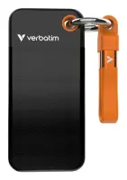 Verbatim 32193 Pocket SSD Drive 1TB, USB-C 3.2 Gen 2, M.2, up to 1000MB/s, Black/Orange