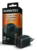 Duracell DRACUSB25-EU mobiilseadme laadija Universaalne Must Vahelduvvool Kiirlaadimine Hoonesisene – pilt 2