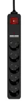 CABLE POWER EXTENSION 1.5M/5OUTL. SPG5-U2-5-02 GEMBIRD
