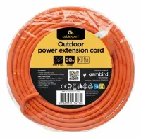 CABLE POWER EXTENSION 20M/ORANGE PC-186XOD-O-20M GEMBIRD