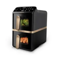 Philips 4000 series Dual Stack Airfryer Vertical Basket 10L Kahekohaline Eraldiseisev 2750 W Kuumaõhu fritüür Must – pilt 7
