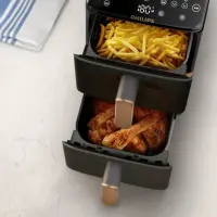 Philips 4000 series Dual Stack Airfryer Vertical Basket 10L Kahekohaline Eraldiseisev 2750 W Kuumaõhu fritüür Must – pilt 8