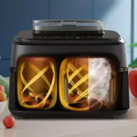 Philips 5000 series NA551/00 fritüür Kahekohaline 9 l Eraldiseisev 2750 W Kuumaõhu fritüür Must, Hõbe – pilt 2