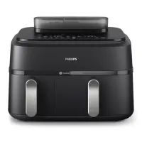 Philips 5000 series NA551/00 fritüür Kahekohaline 9 l Eraldiseisev 2750 W Kuumaõhu fritüür Must, Hõbe – pilt 6