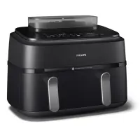 Philips 5000 series NA551/00 fritüür Kahekohaline 9 l Eraldiseisev 2750 W Kuumaõhu fritüür Must, Hõbe – pilt 15
