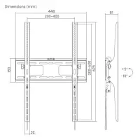 TV SET ACC WALL MOUNT 37-75"/WM-75T-04 GEMBIRD – pilt 4