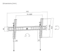 TV SET ACC WALL MOUNT 43-95"/WM-95T-PRO-01 GEMBIRD – pilt 5