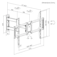 TV SET ACC WALL MOUNT 37-90"/WM-90ST-01 GEMBIRD – pilt 3