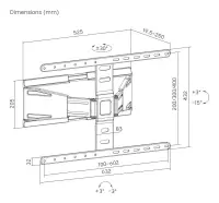 TV SET ACC WALL MOUNT 43-90"/WM-90ST-02 GEMBIRD – pilt 3