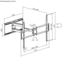 TV SET ACC WALL MOUNT 50-105"/WM-105ST-01 GEMBIRD