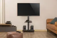 TV SET ACC FLOOR STAND 37-75"/BLACK TVS-75S-02 GEMBIRD – pilt 7