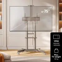 TV SET ACC MOBILE STAND/32-75"/CHAMPAGNE TS1571-C ONKRON