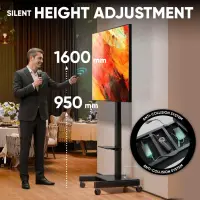 TV SET ACC MOBILE STAND/43-75"/BLACK TS1552E-B ONKRON – pilt 4
