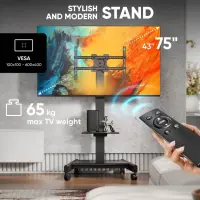 TV SET ACC MOBILE STAND/43-75"/BLACK TS1552E-B ONKRON – pilt 9