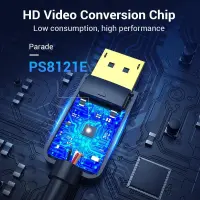CABLE DP TO DVI 1M/BLACK HAFBF VENTION – pilt 4