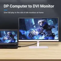 CABLE DP TO DVI 1M/BLACK HAFBF VENTION – pilt 5