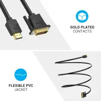 CABLE HDMI TO DVI 5M/BLACK ABFBJ VENTION – pilt 4