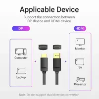 CABLE DP TO HDMI 2M/BLACK HADBH VENTION – pilt 7