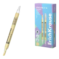 Tekstimarker kahe otsaga ERICH KRAUSE Visioline V-16 kustutatav pastelne kollane