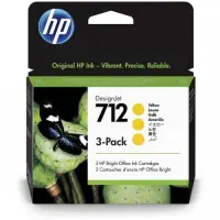 HP 712 3-pack (3ED79A) Ink Cartridge, Yellow