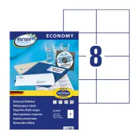 Kleebisetikett AVERY Economy 105x74mm 8 lehel 100 lehte