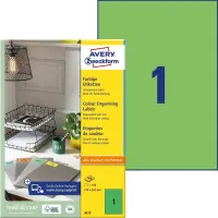 Kleebisetikett AVERY Zweckform 210x297mm 100 lehte roheline (3472)