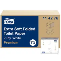 Tualettpaber lehtedes 2-kihiline TORK Extra Soft Premium T3 252 lehte pakis