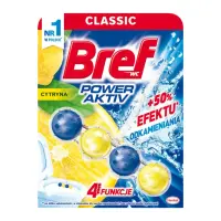 WC värskendaja BREF Power Aktiv Lemon 50g klambriga
