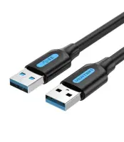 CABLE USB3.0 MALE TO MALE/2M BLACK CONBH VENTION