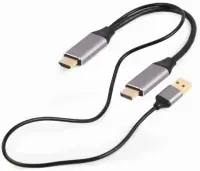 I/O ADAPTER HDMI TO DP/BLACK A-HDMIM-DPM-01 GEMBIRD