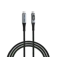 Verbatim 31849 Sync &amp; Charge Cable USB-C to USB-C 240W 40Gbps 120cm, Power Display, Grey/Black
