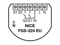 Fibaro Nice 2-Channel Dry Contact ON/OFF Module | FGS-224 EU DoubleSmart-Control