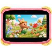 Blackview Link 1 Kids Mini WiFi6 7-inch 1024x600 HD+ 60Hz RK3562 2.0Hz 3GB+32GB 3000mAh Cam 2MP 5MP Stylus glass protector Handle Stand design Android 16 Sweet Pink