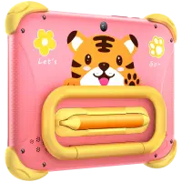 Blackview Link 1 Kids Mini WiFi6 7-inch 1024x600 HD+ 60Hz RK3562 2.0Hz 3GB+32GB 3000mAh Cam 2MP 5MP Stylus glass protector Handle Stand design Android 16 Sweet Pink – pilt 6