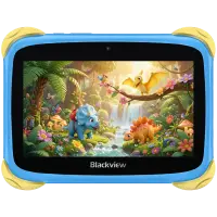 Blackview Link 1 Kids Mini WiFi6 7-inch 1024x600 HD+ 60Hz RK3562 2.0Hz 3GB+32GB 3000mAh Cam 2MP 5MP Stylus glass protector Handle Stand design Android 16 Brave Blue