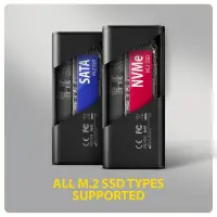 SSD ACC ENCLOSURE M.2 NVME/SATA USB-C EEM2-SD2B AXAGON – pilt 3