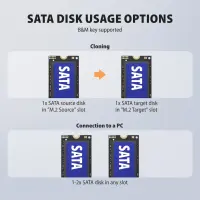Axagon ADSA-M2C22 HDD/SSD dokkimisjaam USB 3.2 Gen 2x2 Type-C Must