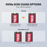 Axagon ADSA-M2C22 HDD/SSD dokkimisjaam USB 3.2 Gen 2x2 Type-C Must – pilt 8