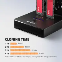 Axagon ADSA-M2C22 HDD/SSD dokkimisjaam USB 3.2 Gen 2x2 Type-C Must – pilt 10