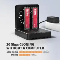 Axagon ADSA-M2C22 HDD/SSD dokkimisjaam USB 3.2 Gen 2x2 Type-C Must – pilt 19