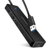 Axagon HUE-C2A jaotur USB 3.2 Gen 1 (3.1 Gen 1) Type-A 5000 Mbit/s Must