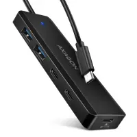 Axagon HUE-C2C jaotur USB 3.2 Gen 1 (3.1 Gen 1) Type-C 5000 Mbit/s Must