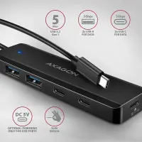 Axagon HUE-C2C jaotur USB 3.2 Gen 1 (3.1 Gen 1) Type-C 5000 Mbit/s Must – pilt 8