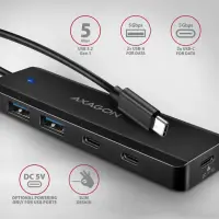 Axagon HUE-C2C jaotur USB 3.2 Gen 1 (3.1 Gen 1) Type-C 5000 Mbit/s Must – pilt 15